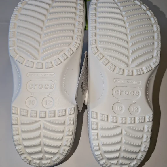 Crocs Classic Clogs White Mens Size 10, Women's Size 12 New - Picture 4 of 4